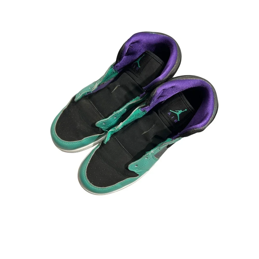 Jordan 1 Mid‎ Atomic Teal Ultraviolet Iridescent 555112-309 Mens 6Y Kids Shoes